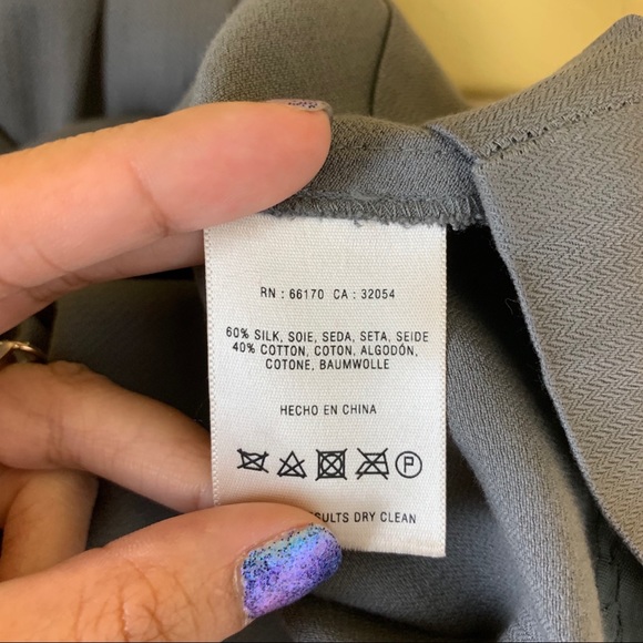 Anthropologie HD in Paris Grey Silk Bow Dress - Picture 8 of 8